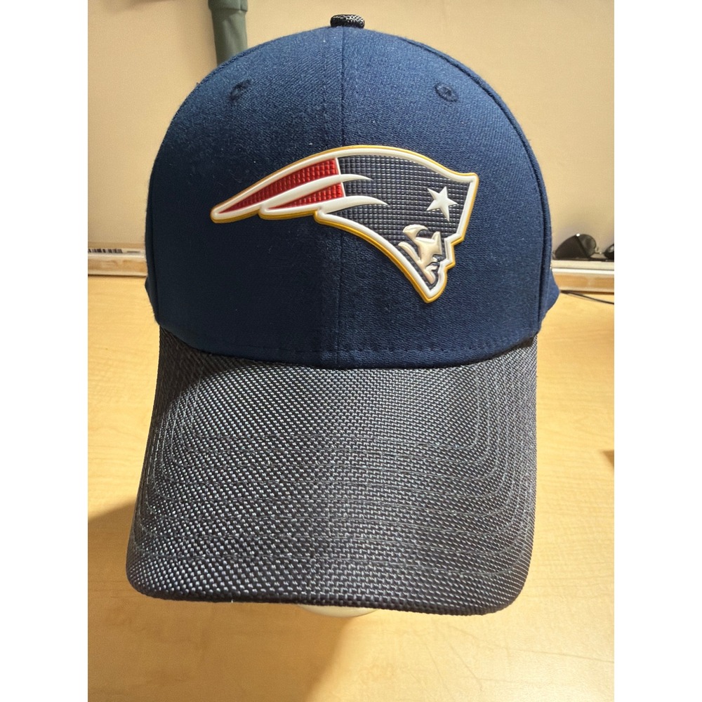 New Era New England Patriots 39THIRTY Stretch Fit Hat Navy Blue Medium Large